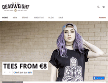 Tablet Screenshot of deadweightclothing.com